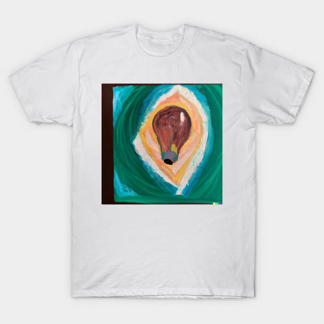 Watercolour Painting of Lightbulbs T-Shirt by Eternal Experience